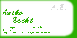 aniko becht business card